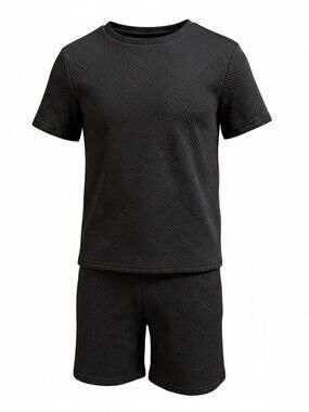 Haloumoning Boys 2-piece Sort Sleeve and Shorts Set (Boys 11-14 Years Old)